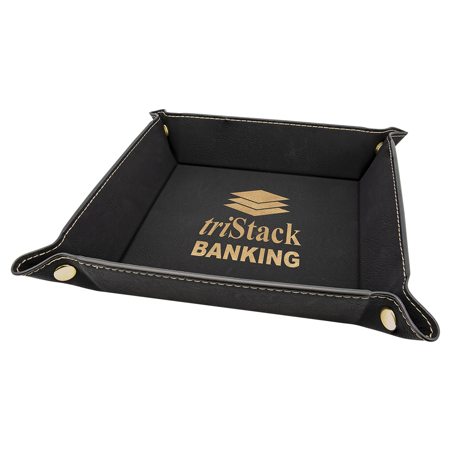 Folding Dice Tray - Engraved Leatherette