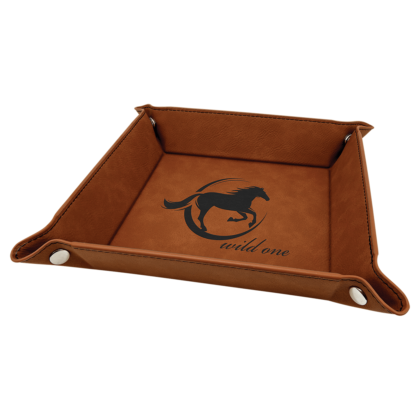 Folding Dice Tray - Engraved Leatherette