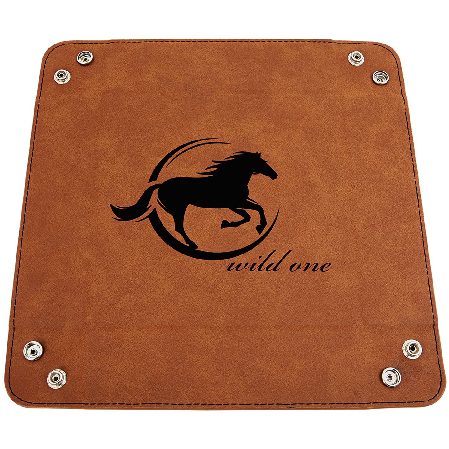 Folding Dice Tray - Engraved Leatherette