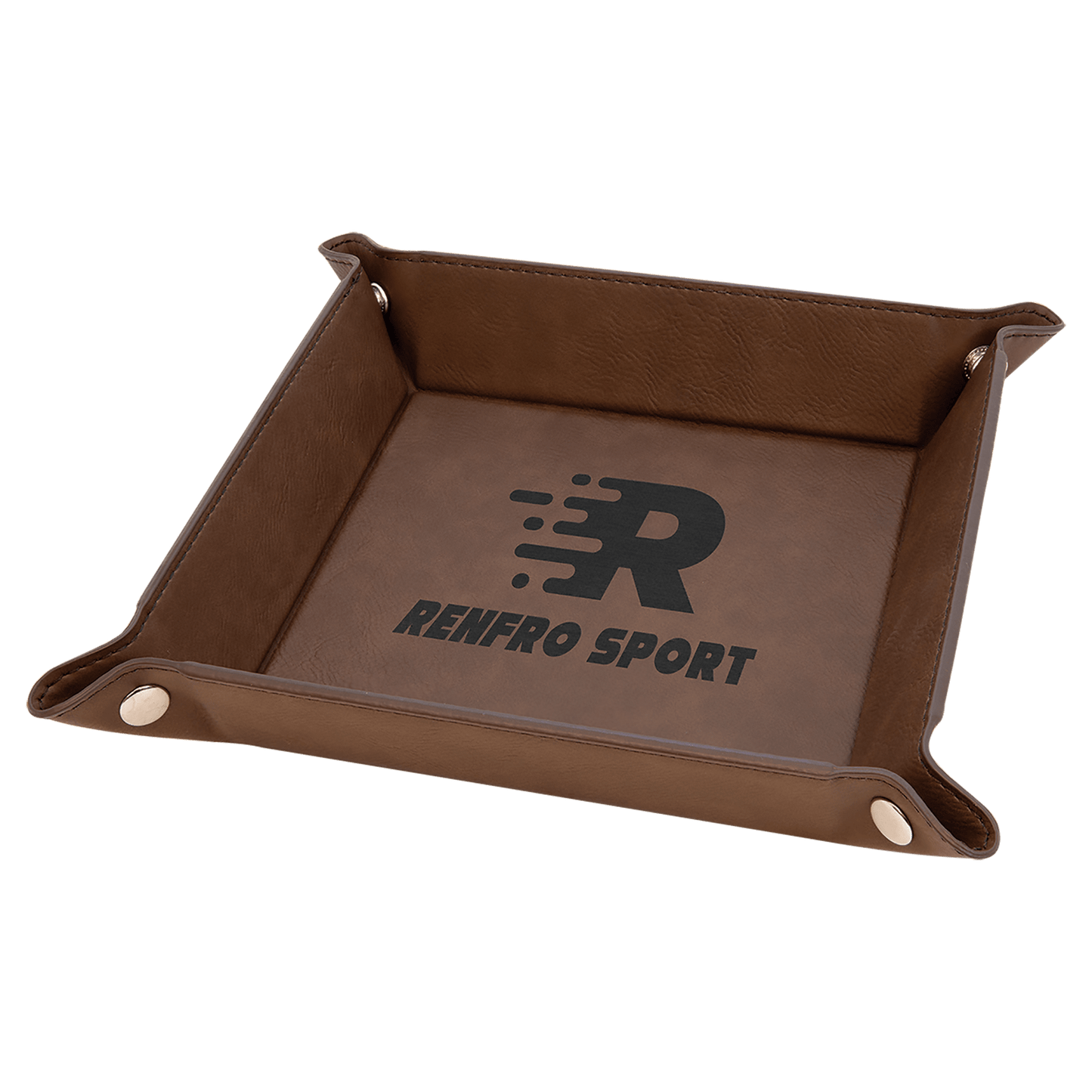 Folding Dice Tray - Engraved Leatherette