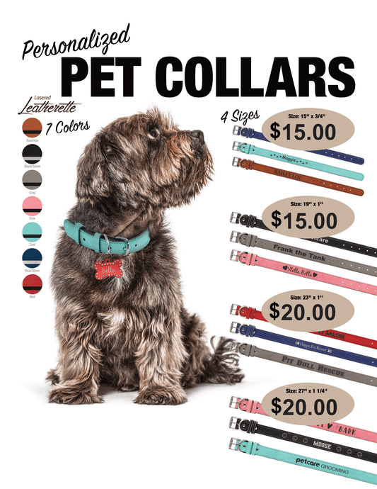 Pet Collar - Engraved Leatherette